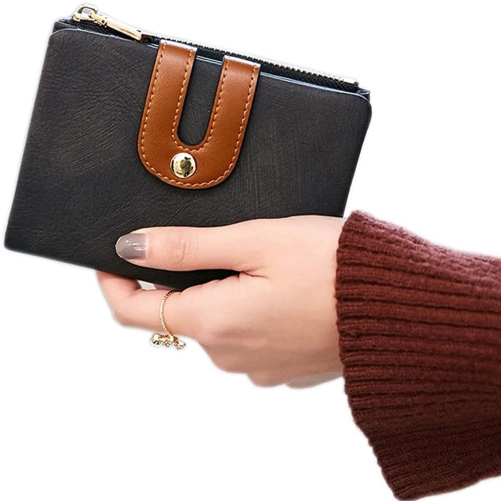 ✨✨BRAND NEW Women's Small Bifold Leather Wallet All Match Fashion Zipper…